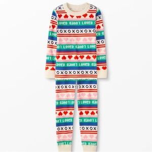 Hanna Andersson Loved Valentines Day Long John Pajamas